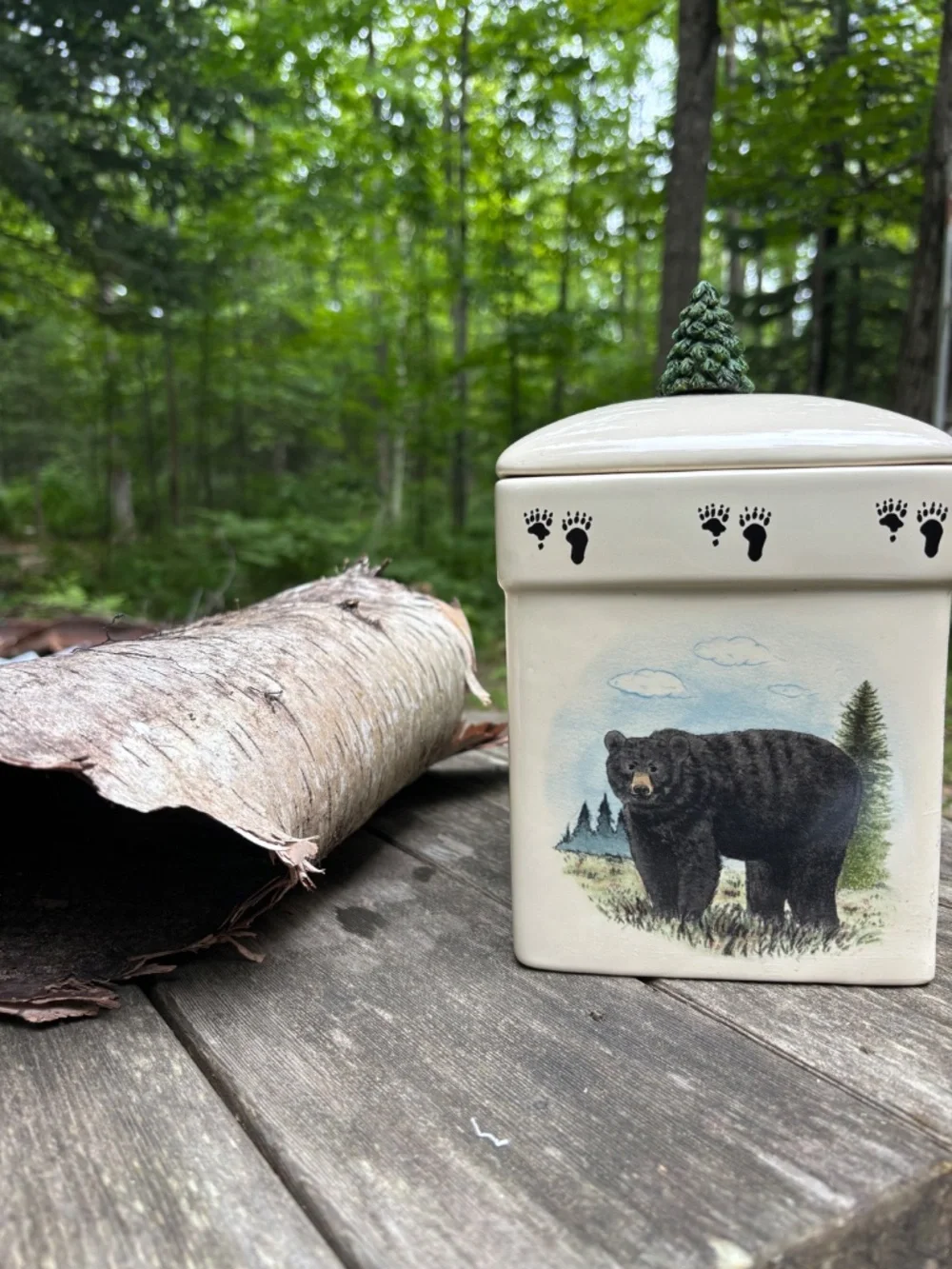 Vintage Ceramic Bear themed Jar